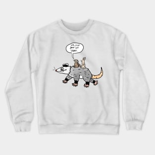 Opossum Rideshare Crewneck Sweatshirt